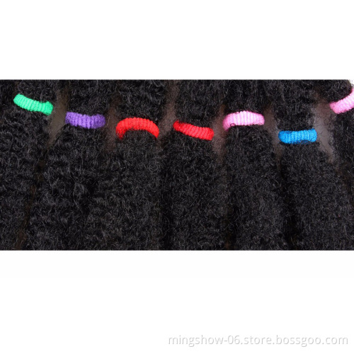 Afro Marley Braid Hair Soft Kinky Twist Hair Crochet Synthetic Braiding Hair Extensions High Temperature Fiber For Woman